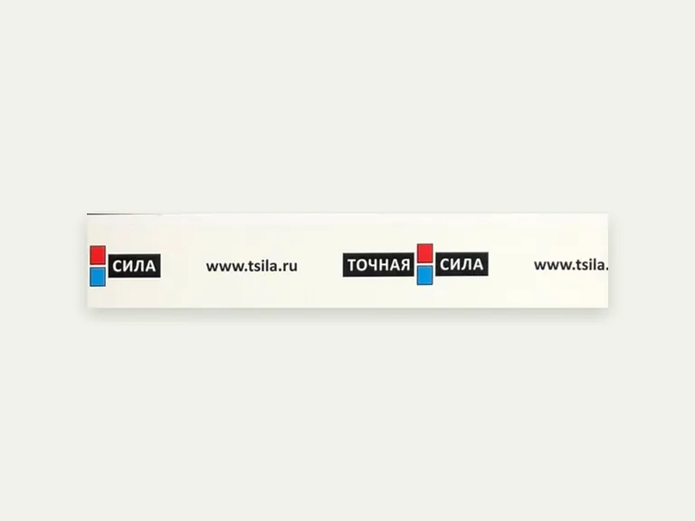 Точная сила — образец печати логотипа и сайта на упаковочном скотче.